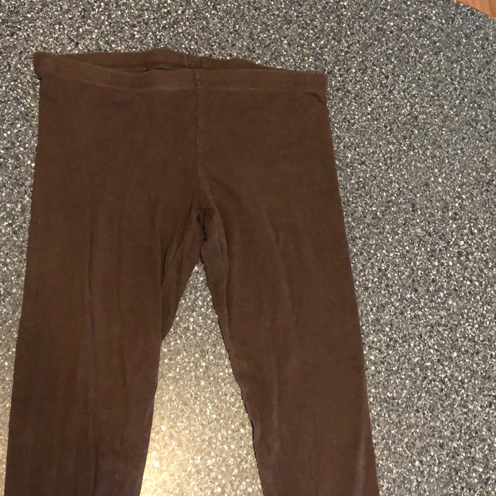 Brown crop leggings